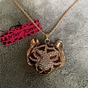 Betsy Johnson Cat necklace/pin